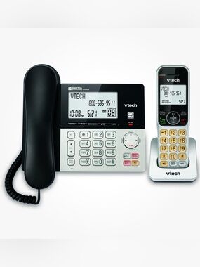 VTech VG208 Corded/Cordless Phone w/ Answering Machine, Call Block, DECT 6.0